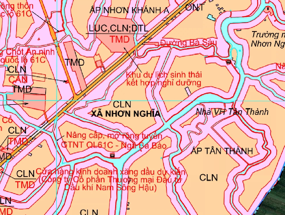 Bản đồ Quy hoạch xã Nhơn Nghĩa, huyện Phong Điền
