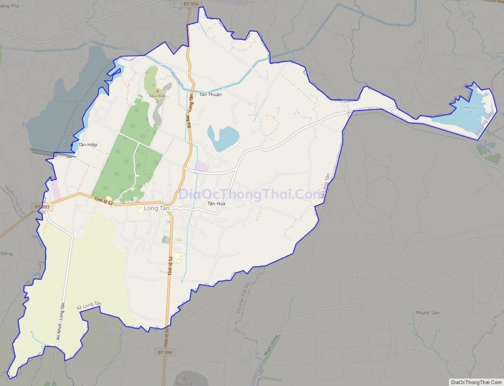 Bản đồ quy hoạch Xã Long Tân, Đất Đỏ, Bà Rịa - Vũng Tàu 2 Bản đồ giao thông xã Long Tân, huyện Đất Đỏ. (Open Street Map)
