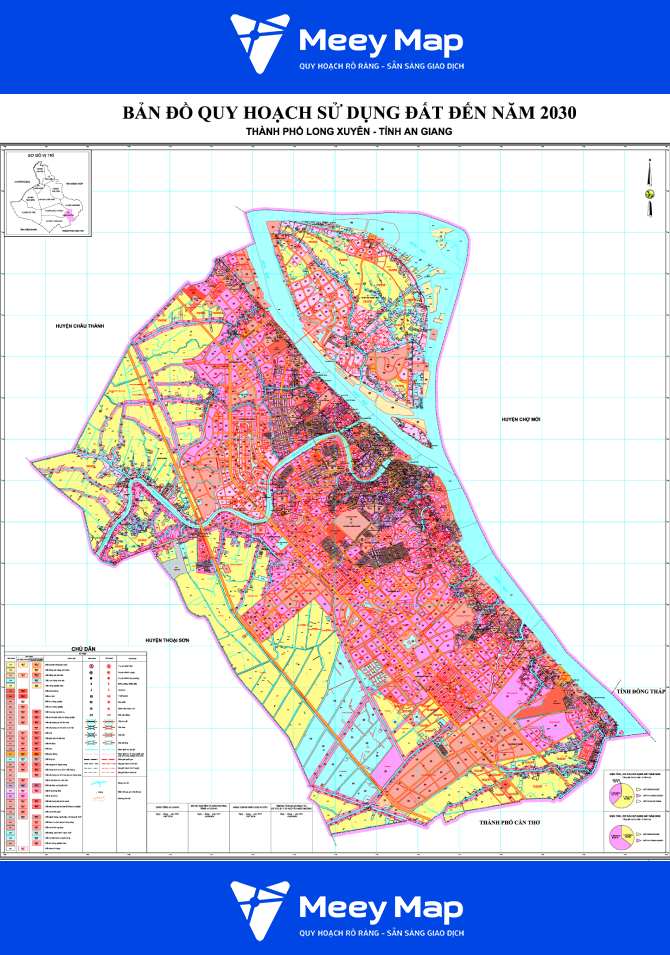 Bản đồ quy hoạch thành phố Long Xuyên đến năm 2030
