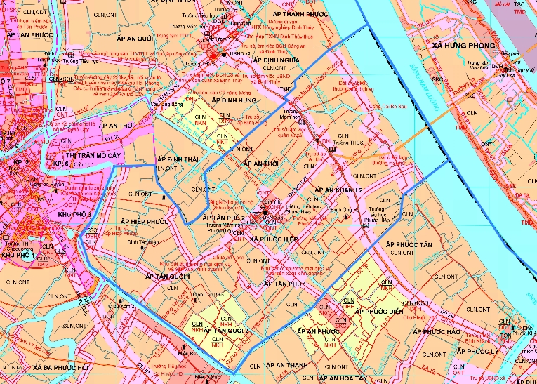 Bản đồ quy hoạch xã Phước Hiệp, huyện Mỏ Cày Nam, Hồ Chí Minh