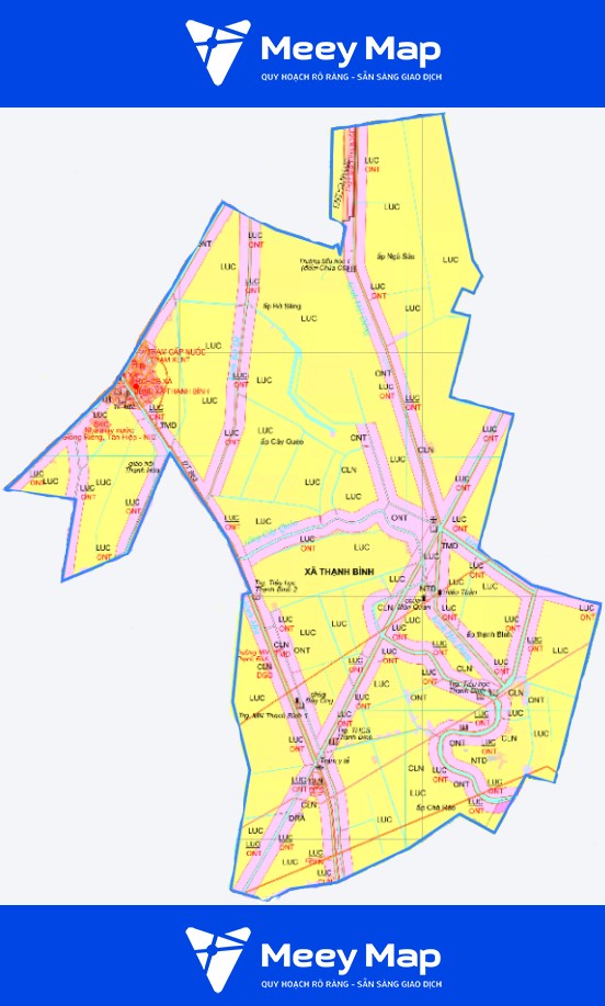 Ban do quy hoach xa Thanh Binh huyen Giong Rieng