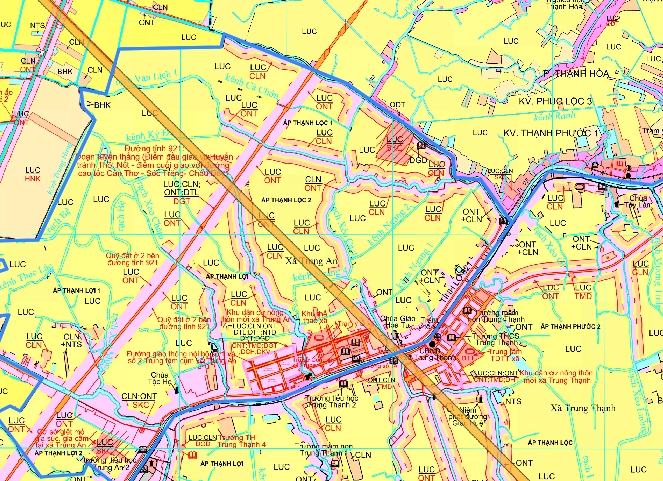 Bản đồ xã Trung an, huyện Vĩnh Thạnh