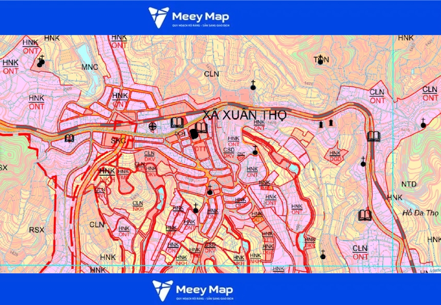 Bản đồ quy hoạch sử dụng đất xã Xuân Thọ, TP Đà Lạt, tỉnh Lâm Đồng 1 Bản đồ xã Xuân Thọ