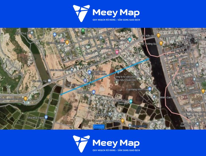 Bản đồ quy hoạch xã Vĩnh Thái, TP Nha Trang, tỉnh Khánh Hòa 5 Doan duong se mo theo quy hoach the hien tren ban do Google ve tinh