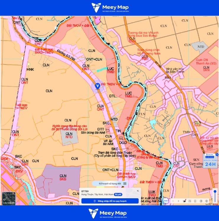 Đường sẽ mở theo quy hoạch ở xã Hưng Thuận, thị xã Trảng Bàng, tỉnh Tây Ninh (phần 2) 3 Đường từ sông Sài Gòn cắt ĐT789