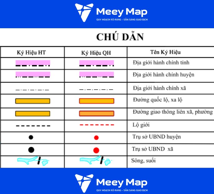 Bản đồ quy hoạch xã Long Nguyên, Bàu Bàng, Bình Dương 4 Ky hieu cac loai dat tren ban do quy hoach 22