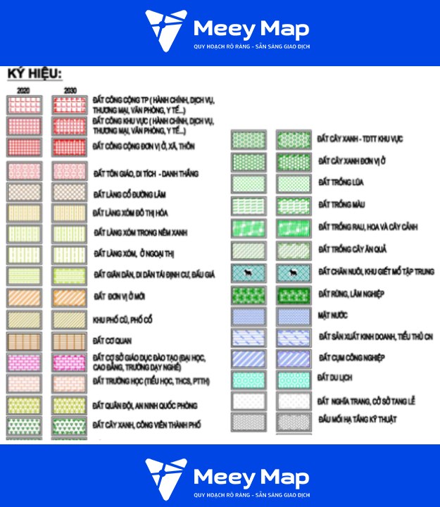 Bản đồ thị xã Sơn Tây, Hà Nội|Quy hoạch Sử dụng Đất mới nhất 2 Ky hieu cac loai dat tren ban do quy hoach chung xay dung thi xa Son Tay den nam 2030