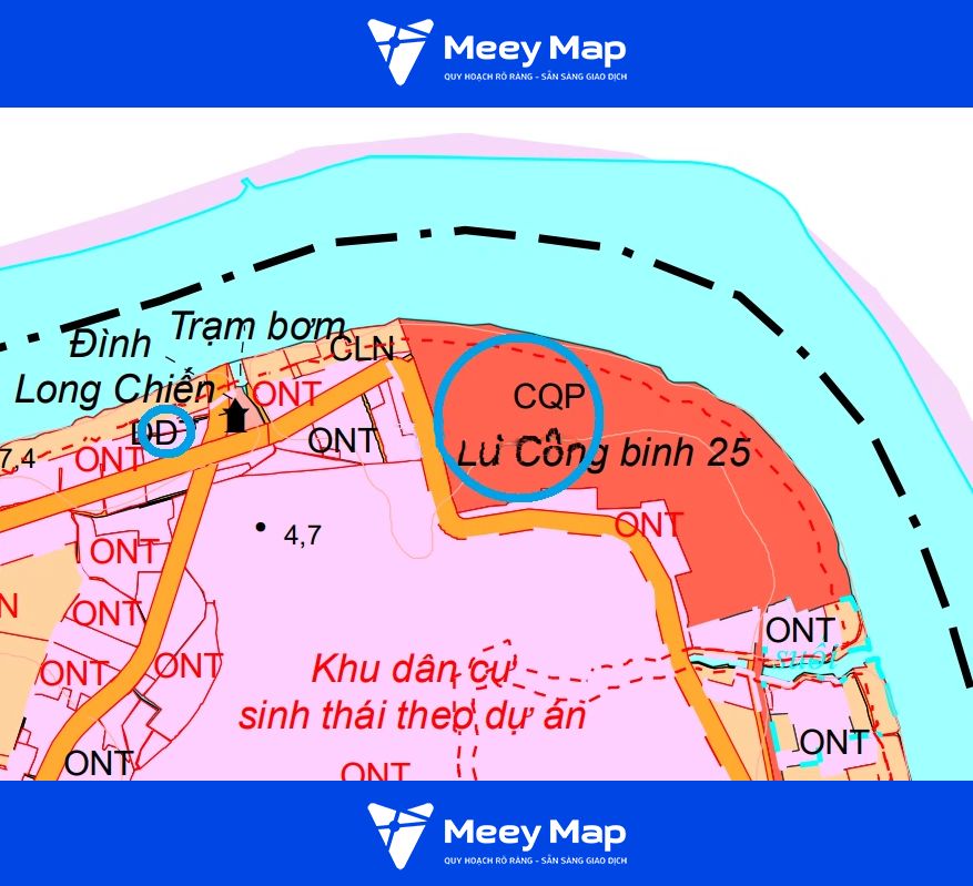 Mot so khu dat co quy hoach cua xa Binh Loi tren ban do quy hoach su dung dat den nam 2030 huyen Vinh Cuu