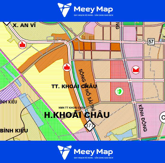 Quy hoach su dung dat thi tran Khoai Chau duoc the hien tren ban do quy hoach xay dung vung huyen Khoai Chau den nam 2024