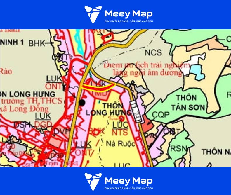 Bản đồ quy hoạch huyện Bắc Sơn, tỉnh Lạng Sơn| Kế hoạch sử dụng đất 6 Trong hai duong ke mau vang la duong se mo o huyen Bac Son the hien tren ban do quy hoach su dung dat den nam 2030 huyen Bac Son