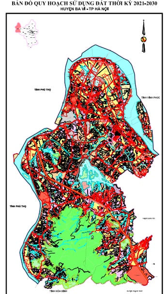 Bản đồ quy hoạch huyện Ba Vì, Hà Nội