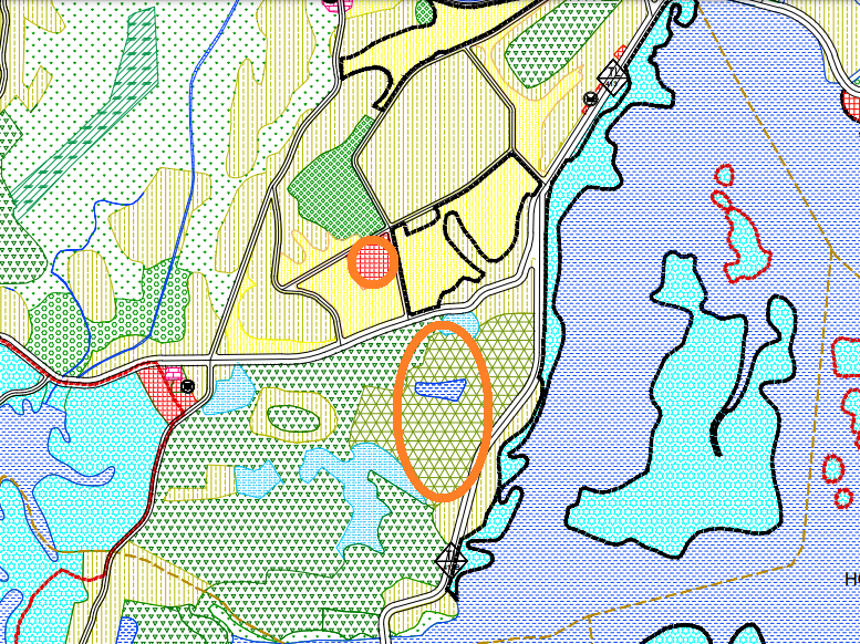 Một số khu đất dính quy hoạch của xã Cẩm Lĩnh trên bản đồ quy hoạch sử dụng đất huyện Ba Vì