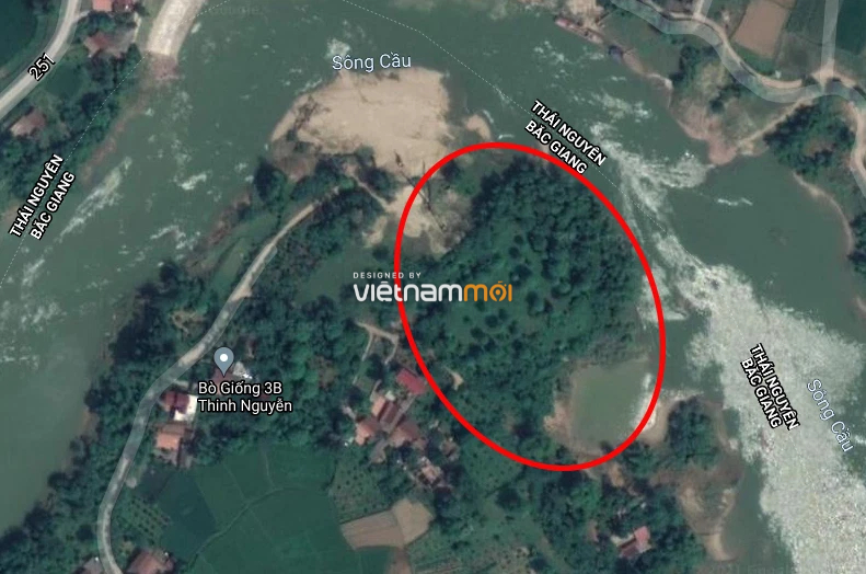 Bản đồ quy hoạch xã Hoàng Vân, Hiệp Hòa, Bắc Giang 2024 7 Khu đất thuộc diện có quy hoạch và mảnh đất lân cận có quy hoạch đất thương mại, dịch vụ nhìn từ Google vệ tinh.
