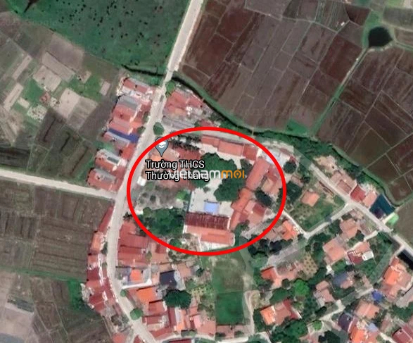 Bản đồ quy hoạch xã Thường Thắng, Hiệp Hòa, Bắc Giang 2024 7 Khu đất thuộc diện có quy hoạch và mảnh đất lân cận có quy hoạch đất xây dựng cơ sở giáo dục và đào tạo nhìn từ Google vệ tinh.
