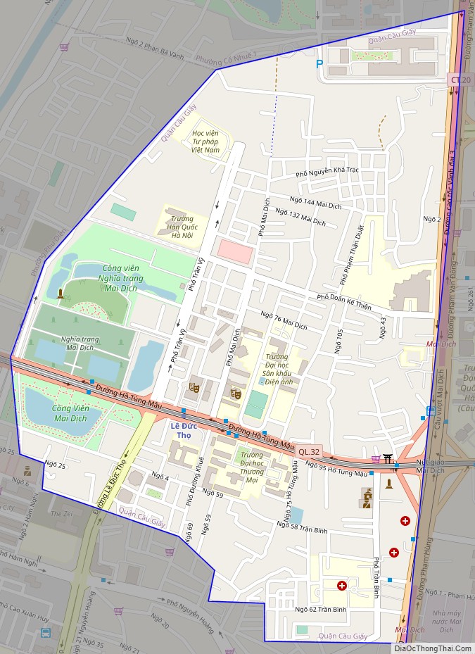 Bản đồ phường Mai Dịch