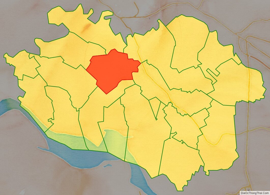 Bản đồ xã Tam đồng huyện Mê Linh
