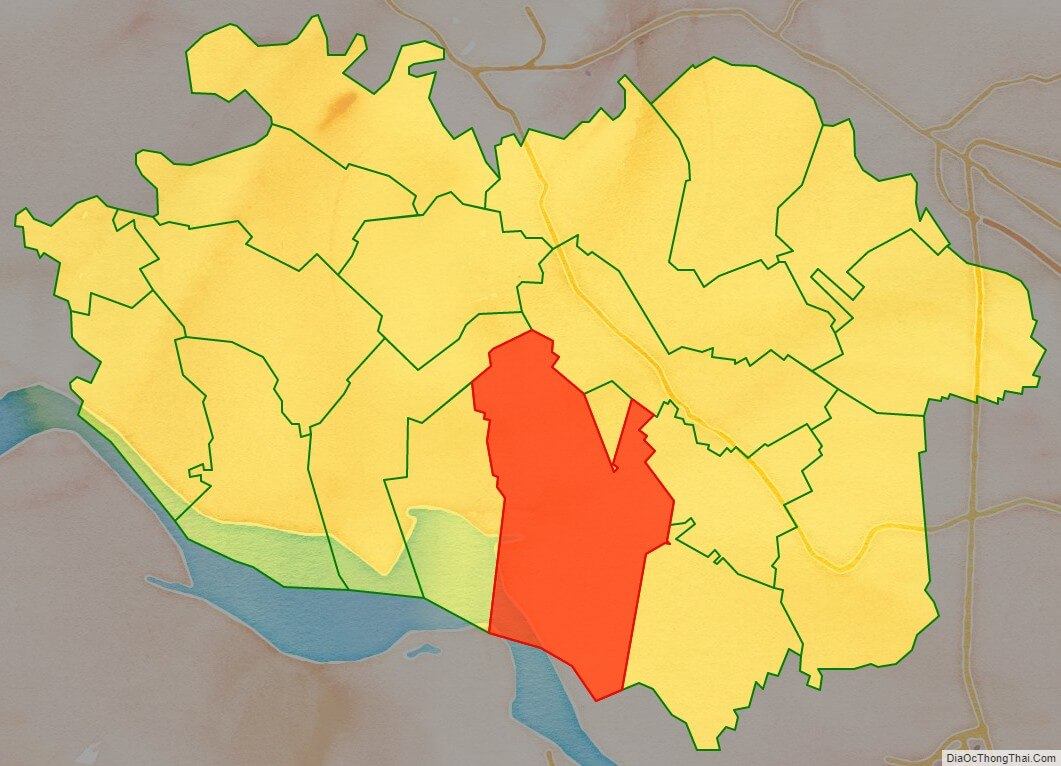 Bản đồ vị trí xã Văn Khê