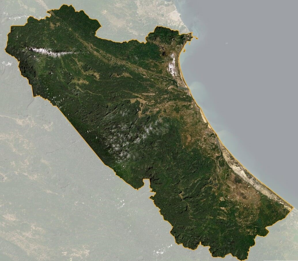 Bản đồ vệ tinh tỉnh Quảng Bình