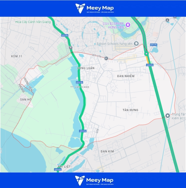 Bản đồ quy hoạch Huyện Văn Giang, Tỉnh Hưng Yên|Quy hoạch Sử dụng Đất 14 Bản đồ xã Tân Tiến, Huyện Văn Lâm