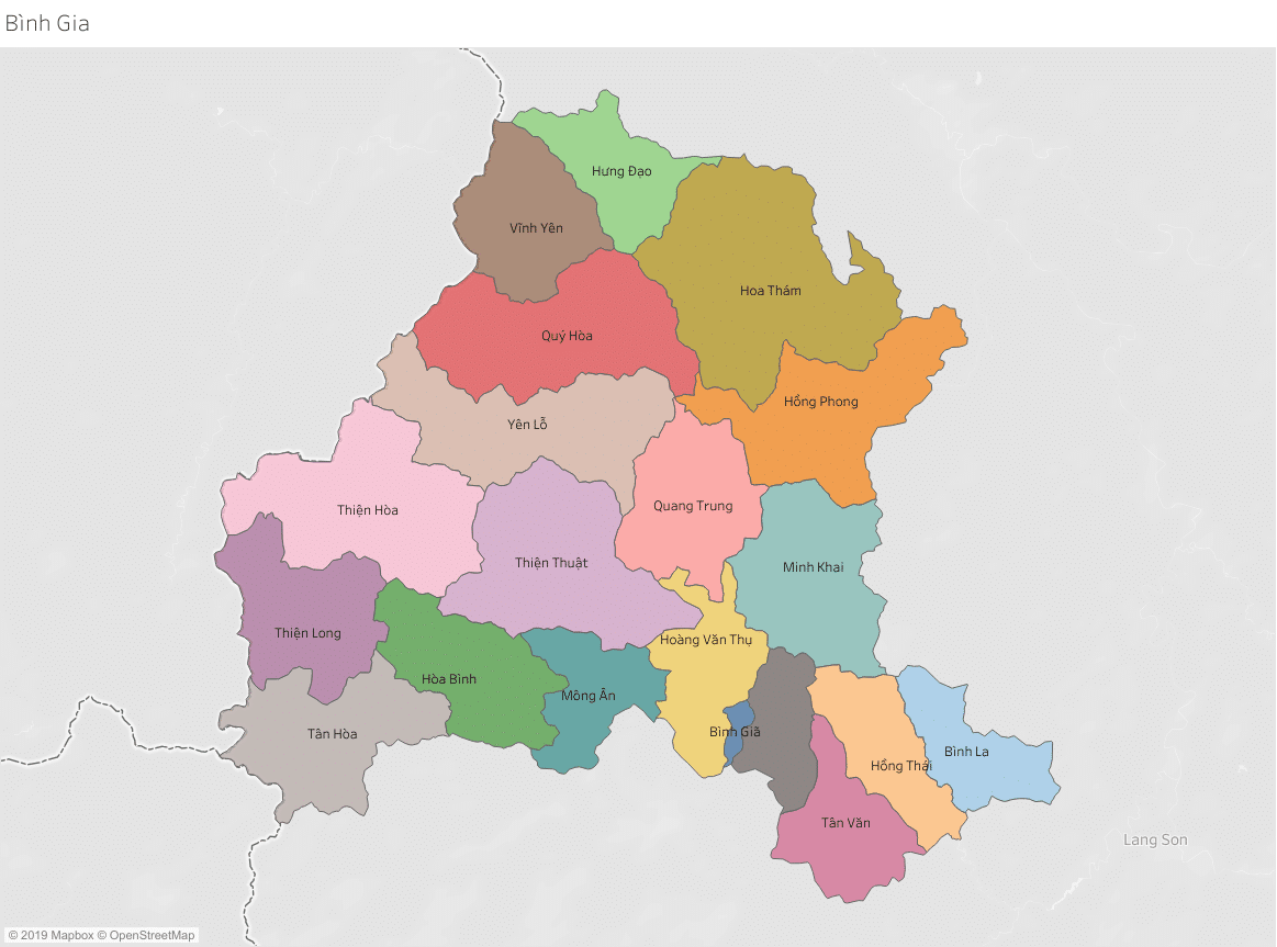 Bản đồ huyện Bình Gia, Lạng Sơn