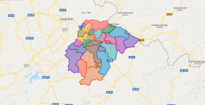 Bản đồ huyện Lộc Bình, Lạng Sơn