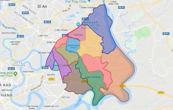 Bản đồ Quận 9 Thành Phố Hồ Chí Minh