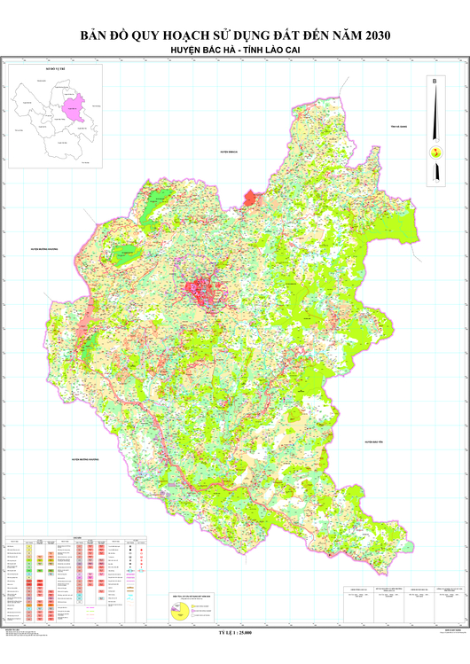Bản đồ quy hoạch huyện Bắc Hà, Lào Cai năm 2030 mới cập nhật