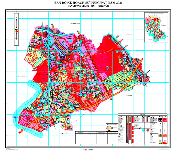Bản đồ quy hoạch Huyện Văn Giang mới nhất