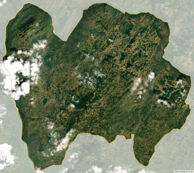 Huyện Si Ma Ca nhìn từ vệ tinh