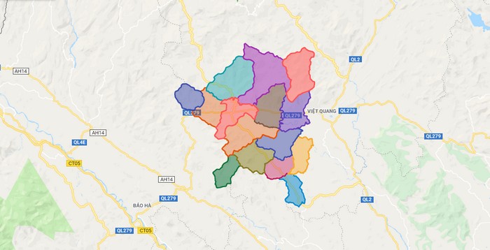 Bản đồ huyện Quang Bình, Hà Giang