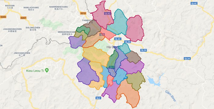 Bản đồ huyện Vị Xuyên
