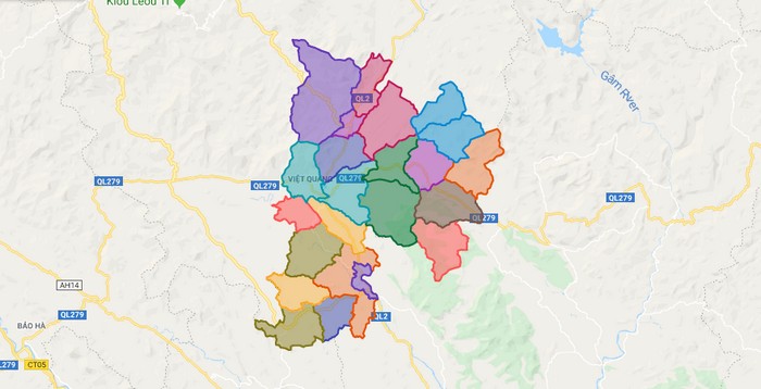 Bản đồ huyện Bắc Quang, Hà Giang