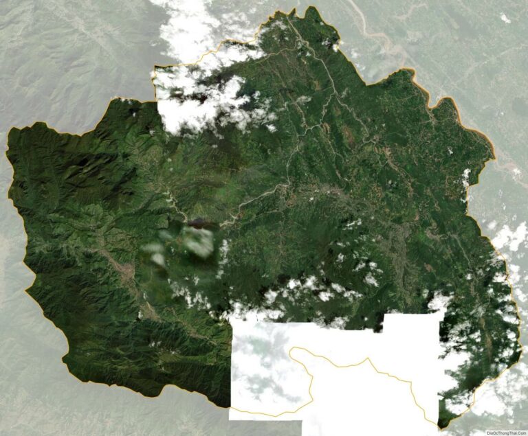 Huyện Văn Bàn nhìn từ vệ tinh