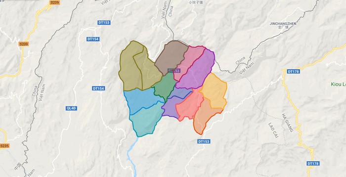 Bản đồ huyện Si Ma Cai