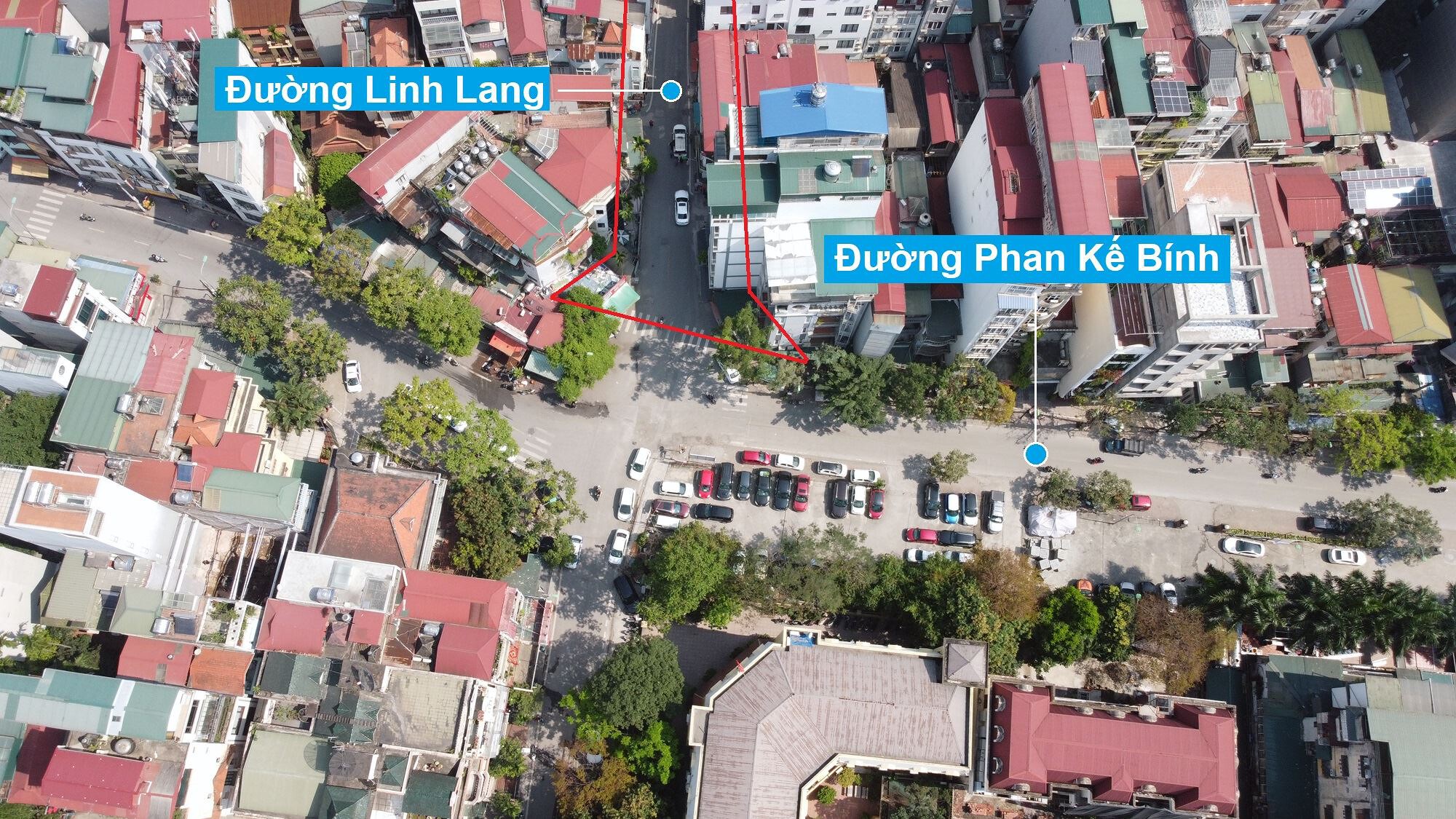 Khu đất mở rộng đường Linh Lang từ nút giao với đường Phan Kế Bính