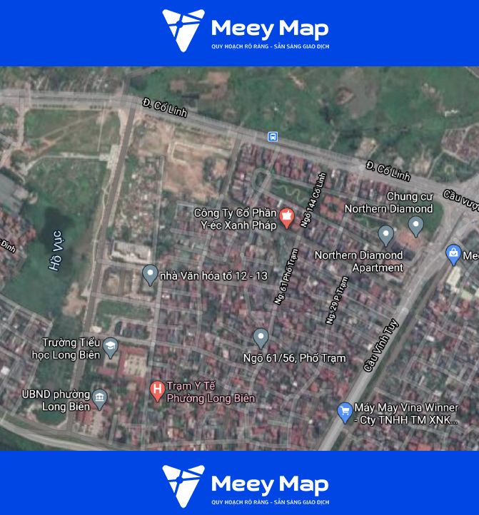 Bản đồ quy hoạch phường Long Biên, quận Long Biên, Hà Nội 74 Ảnh thực địa trên google vệ tinh
