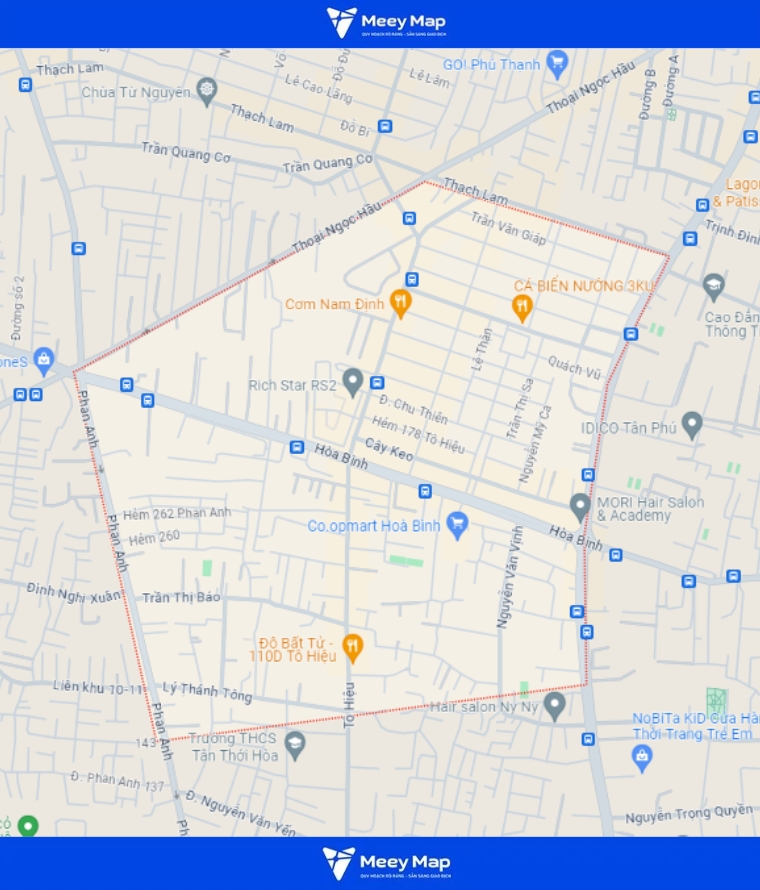 Bản đồ quy hoạch quận Tân Phú, TP HCM| Quy hoạch sử dụng đất 12 Bản đồ hành chính HIệp Tân, Quận Tân Phú, TP Hồ Chí Minh