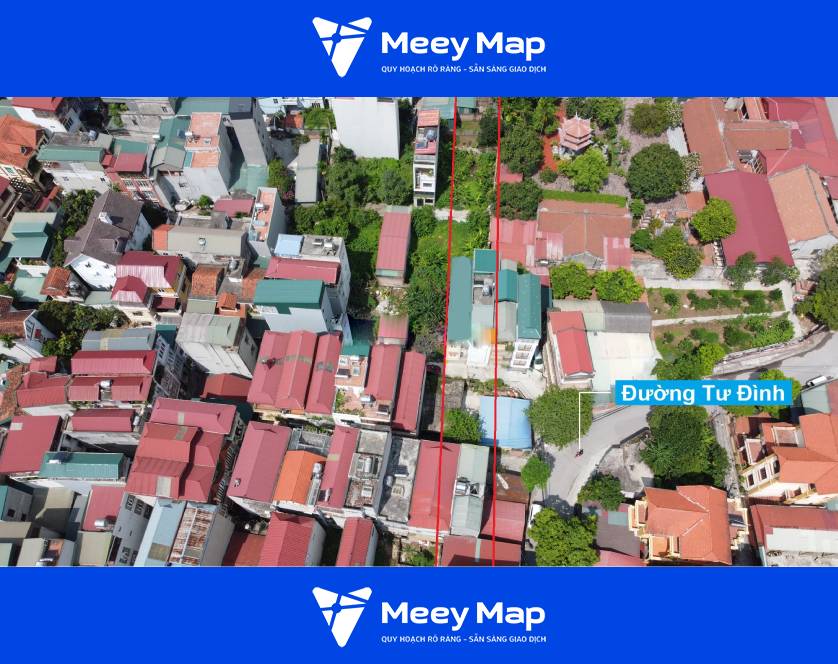 Khu đất có đoạn tiếp giáp với đường Tư Đình