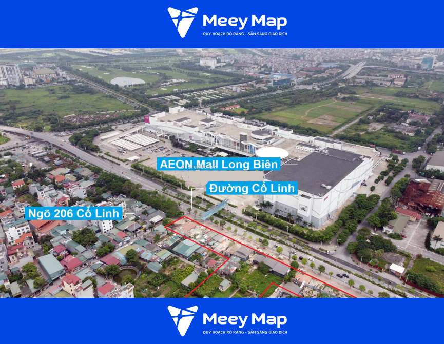 Khu đất có một phần chạy song song đường Cổ Linh, từ ngõ 206
