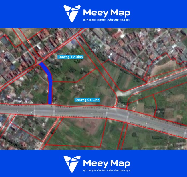 Bản đồ quy hoạch phường Long Biên, quận Long Biên, Hà Nội 95 Khu đất nhìn trên ảnh vệ tinh. (Nguồn ảnh: Bản đồ sử dụng đất TP Hà Nội năm 2020)