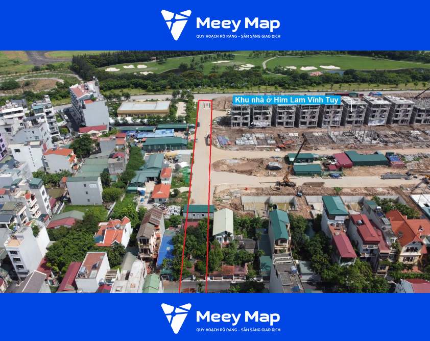 Bản đồ quy hoạch phường Long Biên, quận Long Biên, Hà Nội 92 Khu đất sắp thu hồi để mở đường nối từ Khu nhà ở Him Lam Vĩnh Tuy đang xây dựng ra đường Tư Đình