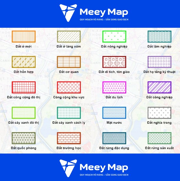 Bản đồ quy hoạch phường Long Biên, quận Long Biên, Hà Nội 70 Ký hiệu các loại đất trên bản đồ quy hoạch
