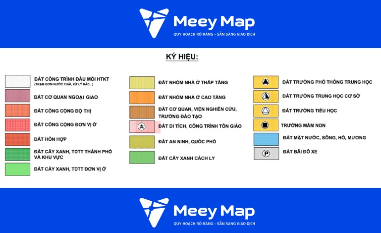 Bản đồ quy hoạch Phường Trung Liệt, Đống Đa, Hà Nội| Kế hoạch sử dụng đất 7 Ky hieu cac loai dat tren ban do quy hoach 8