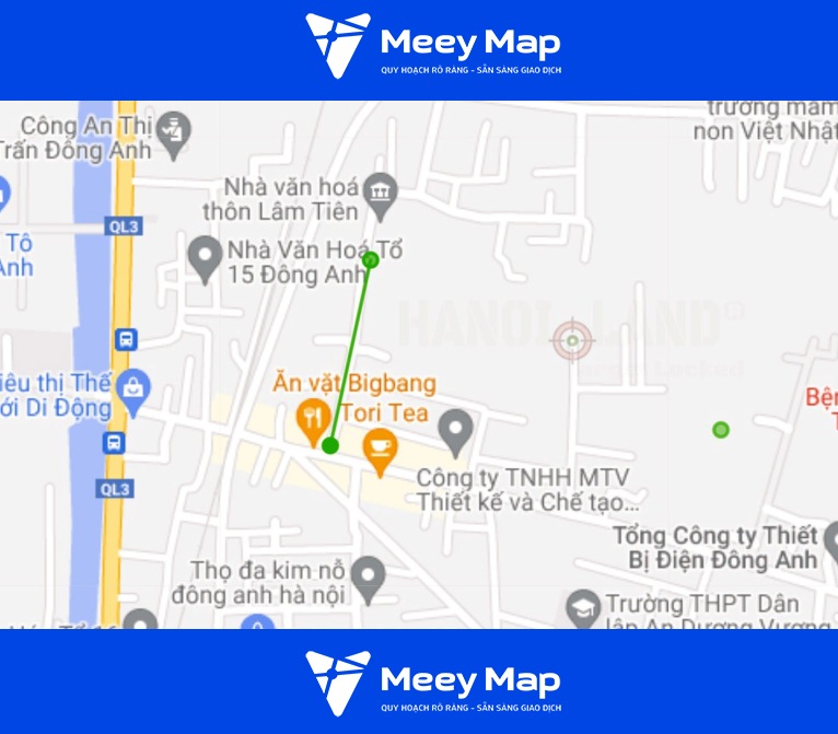 Bản đồ quy hoạch Thị trấn Đông Anh, Đông Anh, Hà Nội| Kế hoạch sử dụng đất 61 So do tuyen duong se mo theo quy hoach o thi tran Dong Anh. Anh chup tu Google Maps 5