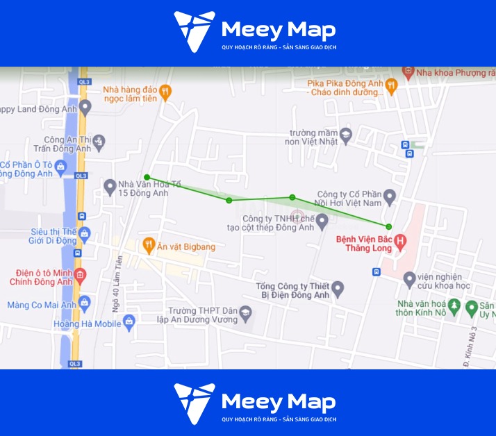 Bản đồ quy hoạch Thị trấn Đông Anh, Đông Anh, Hà Nội| Kế hoạch sử dụng đất 24 So do tuyen duong se mo theo quy hoach o thi tran Dong Anh. Nguon anh Google 2