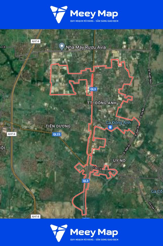 Bản đồ quy hoạch Thị trấn Đông Anh, Đông Anh, Hà Nội| Kế hoạch sử dụng đất 3 Thị trấn Đông Anh trên bản đồ Google vệ tinh