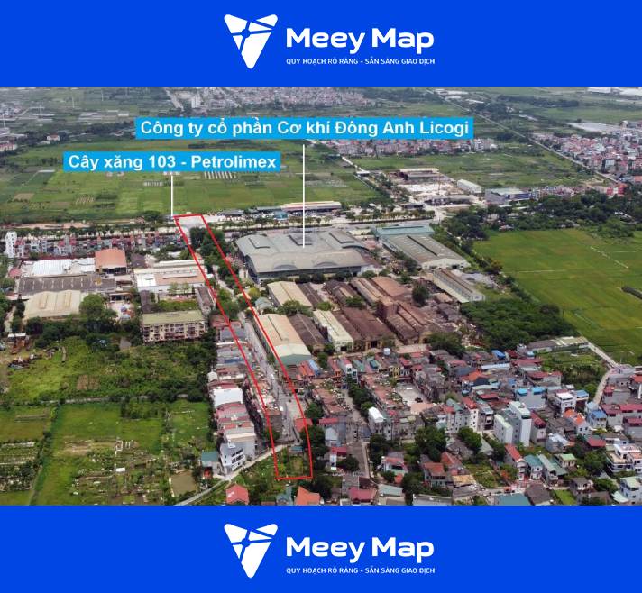 Bản đồ quy hoạch Thị trấn Đông Anh, Đông Anh, Hà Nội| Kế hoạch sử dụng đất 41 Toan canh tuyen duong se mo theo quy hoach tren thuc te 1 1