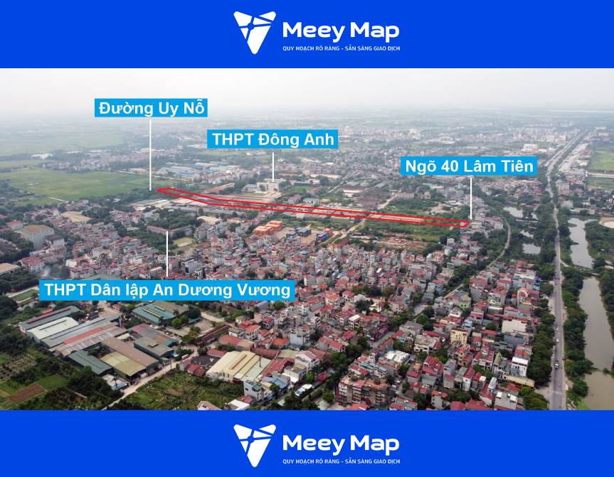 Bản đồ quy hoạch Thị trấn Đông Anh, Đông Anh, Hà Nội| Kế hoạch sử dụng đất 17 Toan canh tuyen duong se mo theo quy hoach tren thuc te