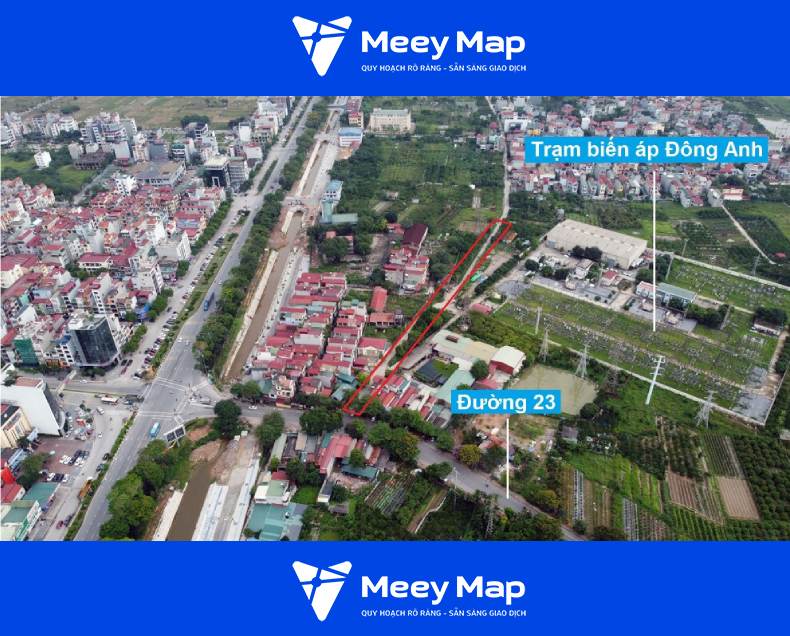 Bản đồ quy hoạch Thị trấn Đông Anh, Đông Anh, Hà Nội| Kế hoạch sử dụng đất 49 Toan canh tuyen duong se mo theo quy hoach