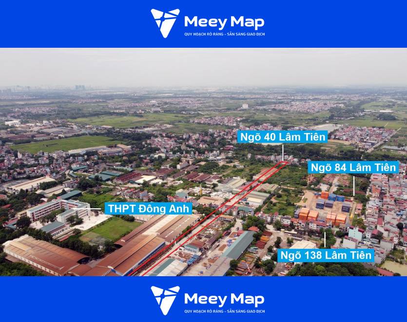 Bản đồ quy hoạch Thị trấn Đông Anh, Đông Anh, Hà Nội| Kế hoạch sử dụng đất 15 Tuyến đường này cũng đi qua gần trường THPT Đông Anh